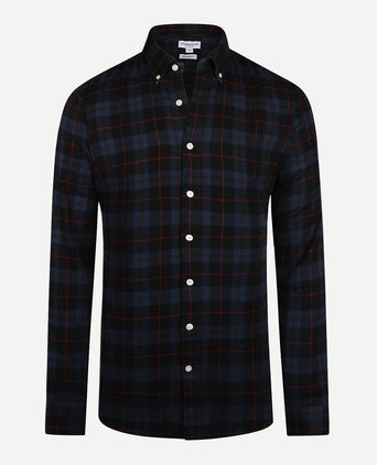 Overhemd Flannel Tartan | Navy