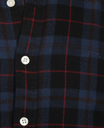 Overhemd Flannel Tartan | Navy