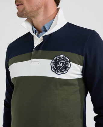 Rugbytrui met Paneelstrepen | Pine Green