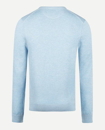 Sweater V-neck Cotton | Light Blue