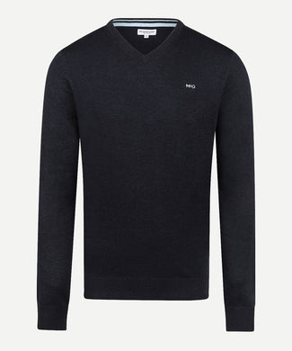 Trui V-hals Cotton | Navy Trui V-hals Cotton | Navy