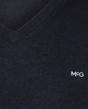 Sweater V-neck Cotton | Navy