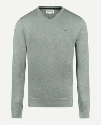 Sweater V-neck Cotton | Ice Green
