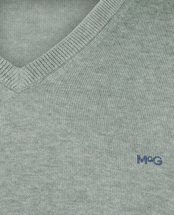 Sweater V-neck Cotton | Ice Green