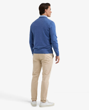 Sweater V-neck Luxe Merino | Vintage Blue