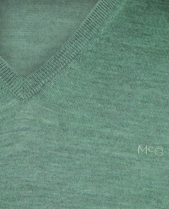Sweater V-neck Luxe Merino | Ice Green