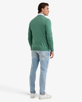Sweater V-neck Luxe Merino | Ice Green