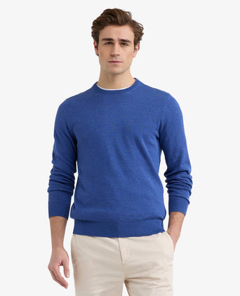 Trui Ronde Hals Cotton | Royal Blue