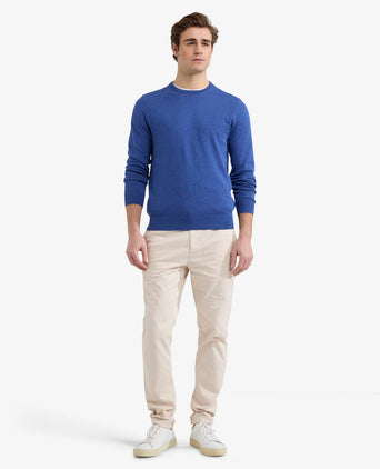 Sweater Round Neck Cotton | Royal Blue