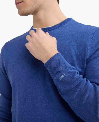 Sweater Round Neck Cotton | Royal Blue