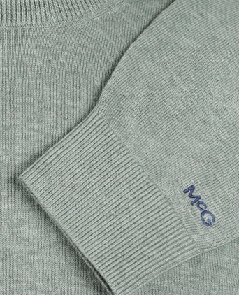 Sweater Round Neck Cotton | Ice Green