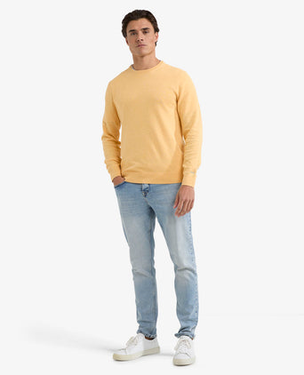 Trui Ronde Hals Cotton | Lemon Yellow