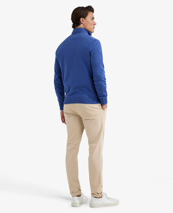 Trui Ritskraag Cotton | Royal Blue