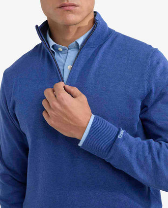 Trui Ritskraag Cotton | Royal Blue