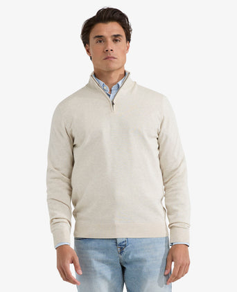 Sweater Zip Collar Cotton | Kit