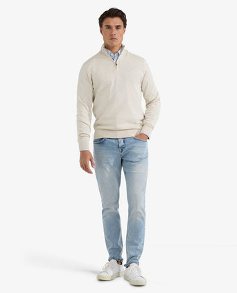 Sweater Zip Collar Cotton | Kit