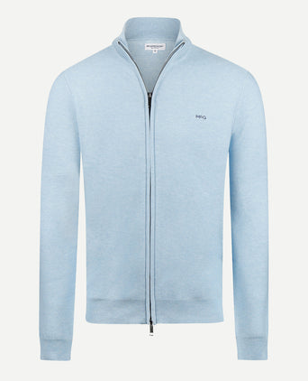 Cardigan Cotton with Logo | Light Blue