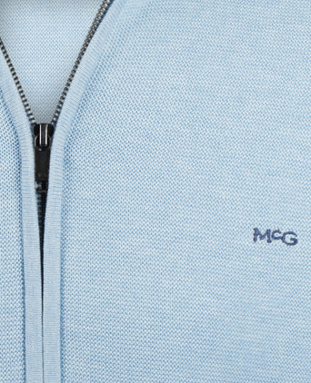 Cardigan Cotton with Logo | Light Blue