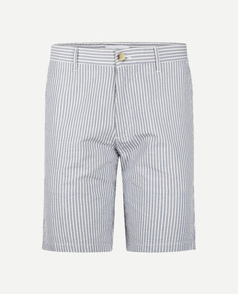 Korte Broek Seersucker | Medium Blue