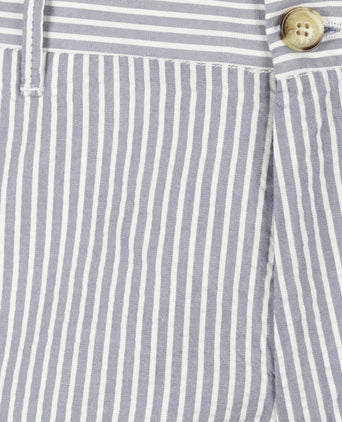 Korte Broek Seersucker | Medium Blue