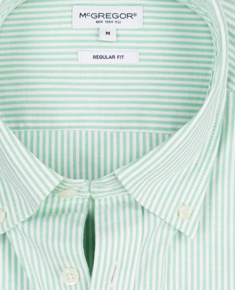 Overhemd Oxford Stretch Kleine Streep | Light Green