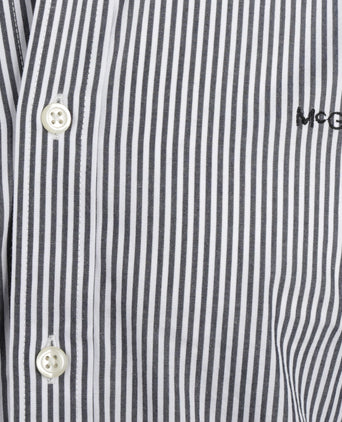 Shirt Poplin Stretch Stripe | Navy