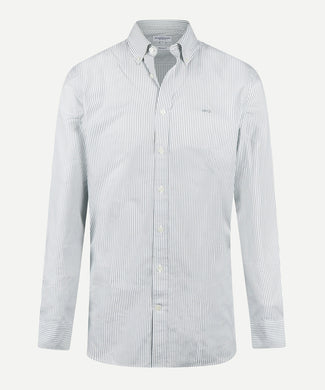 Overhemd Poplin Stretch Streep | Light Olive Overhemd Poplin Stretch Streep | Light Olive