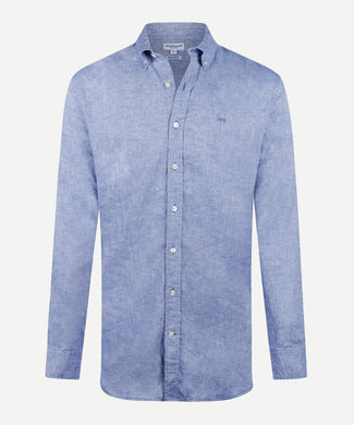Overhemd Linnen Katoen | Vintage Blue Overhemd Linnen Katoen | Vintage Blue
