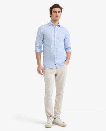 Overhemd Slim Fit Grote Streep | Medium Blue