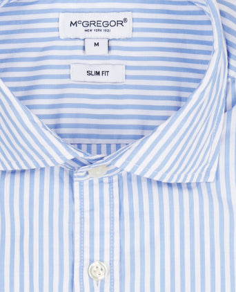 Overhemd Slim Fit Grote Streep | Medium Blue
