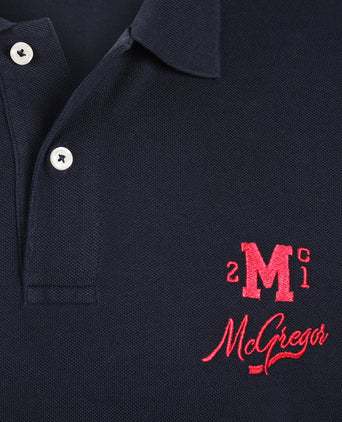 Polo Piqué met Embleem | Navy