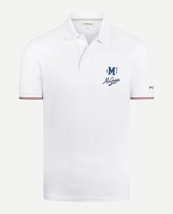 Polo Piqué with Emblem | White