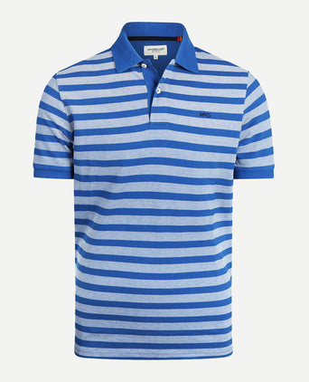Polo Piqué Oxford Striped | Cobalt
