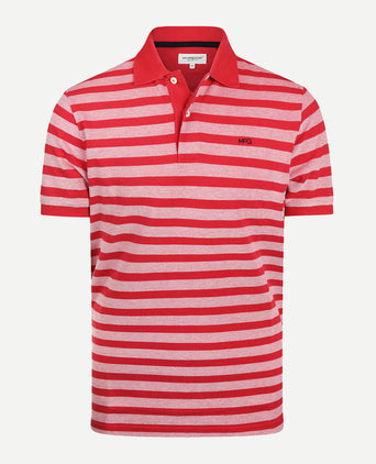 Polo Piqué Oxford Gestreept | Red