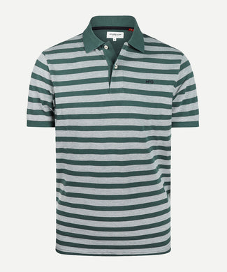 Polo Piqué Oxford Gestreept | Dark Green Polo Piqué Oxford Gestreept | Dark Green