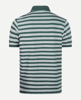 Polo Piqué Oxford Striped | Dark Green