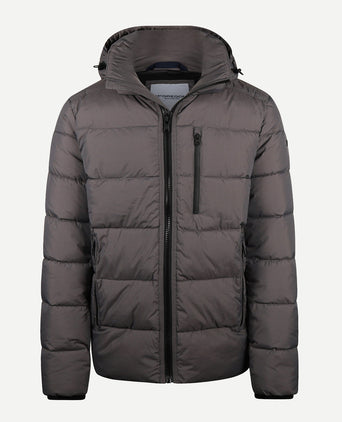 Hooded Bomber Jacket | Dark Grey