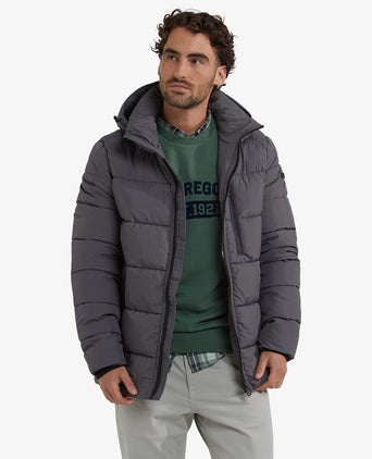 Hooded Bomber Jacket | Dark Grey