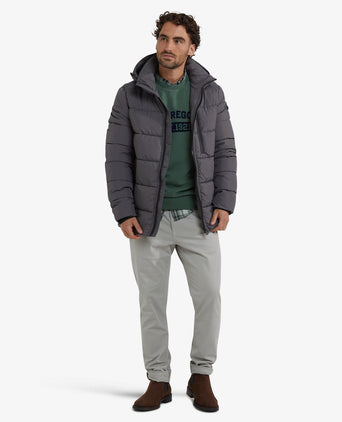 Hooded Bomber Jacket | Dark Grey