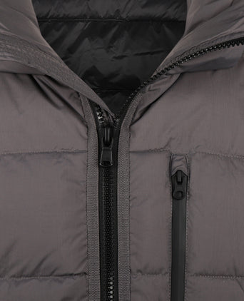 Hooded Bomber Jacket | Dark Grey