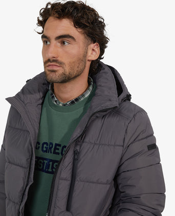 Hooded Bomber Jacket | Dark Grey