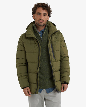 Hooded Bomber Jacket | Moss Green