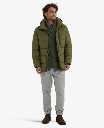 Hooded Bomber Jacket | Moss Green