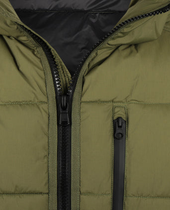 Hooded Bomber Jacket | Moss Green