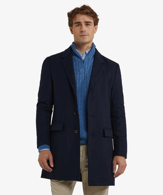 Overcoat Wool | Navy Overcoat Wool | Navy