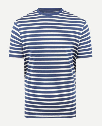 T-shirt Gestreept | Worker Blue