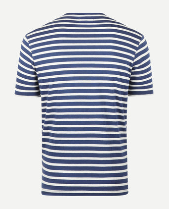 T-shirt Gestreept | Worker Blue