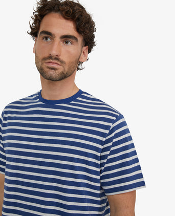 T-shirt Gestreept | Worker Blue