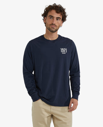 T-shirt Graphic Lange Mouw | Navy