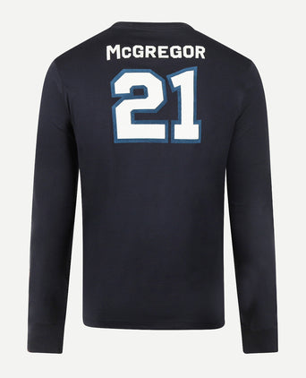 T-shirt Graphic Lange Mouw | Navy